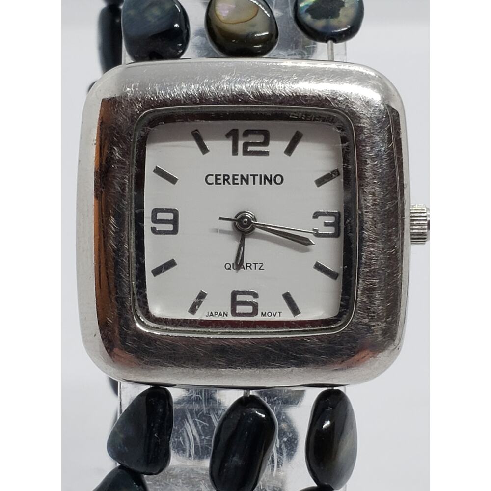Cerentino women's dress watch. Beaded bracelet style band. MV2828 working watch
